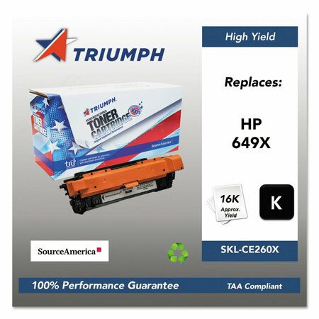 TRIUMPH Remanufactured CE260X 649X High-Yield Toner, 17,000 Page-Yield, Black 751000NSH1114 SKL-CE260X